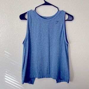 Gymshark Blue Open Vented Back Workout Tank!
